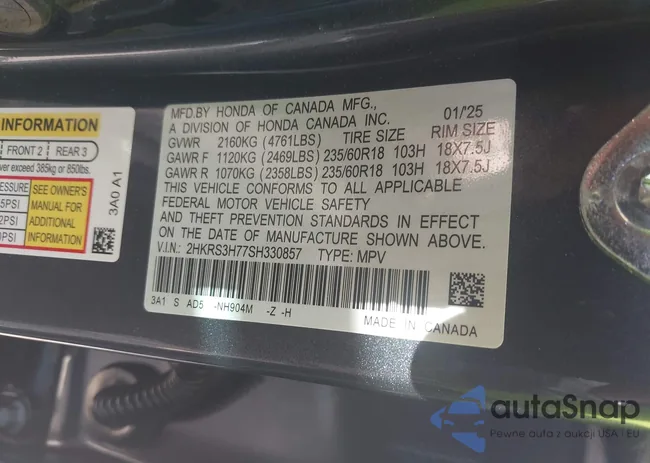 2HKRS3H77SH330857: 42073588