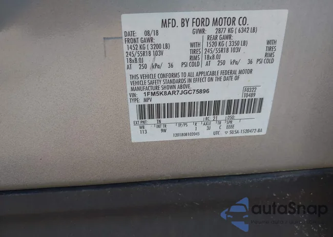 1FM5K8AR7JGC75896: 42074768