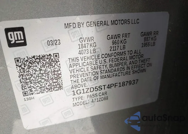 1G1ZD5ST4PF187937: 42074903