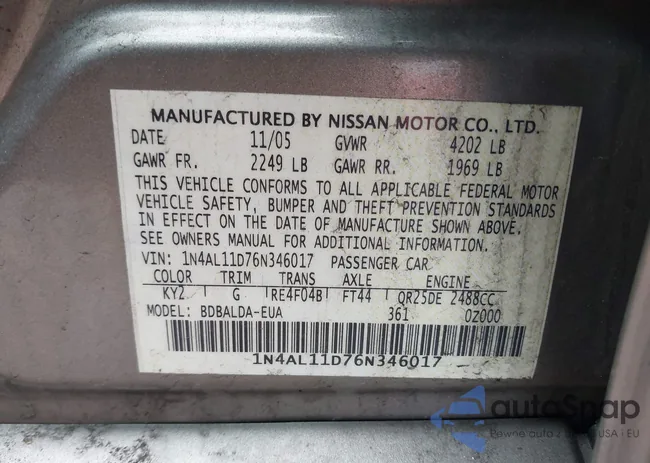 1N4AL11D76N346017: 42075405