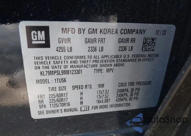 KL79MPSL9MB123301: 42075486