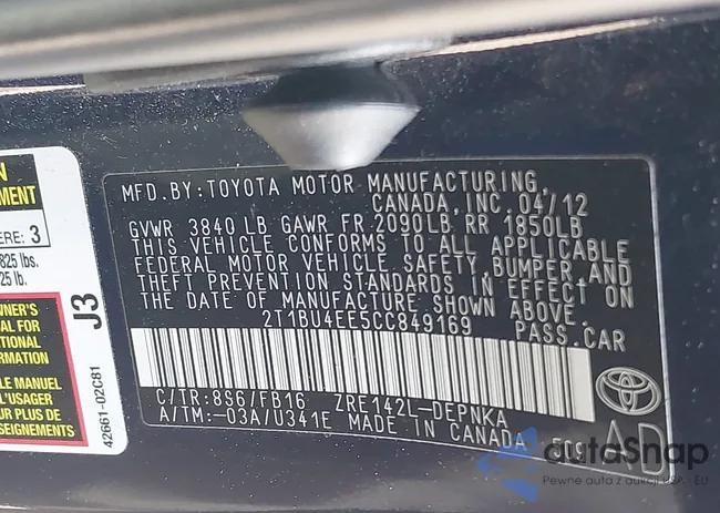 2T1BU4EE5CC849169: 42079186