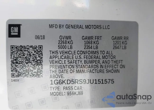 1G6KD5RS9JU151575: 42078361