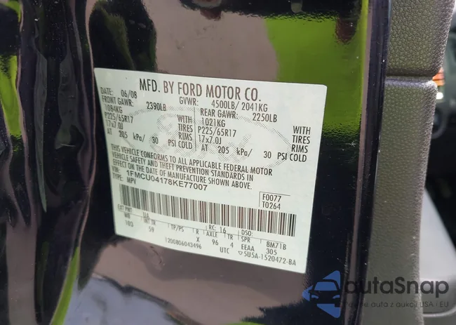 1FMCU04178KE77007: 42078654