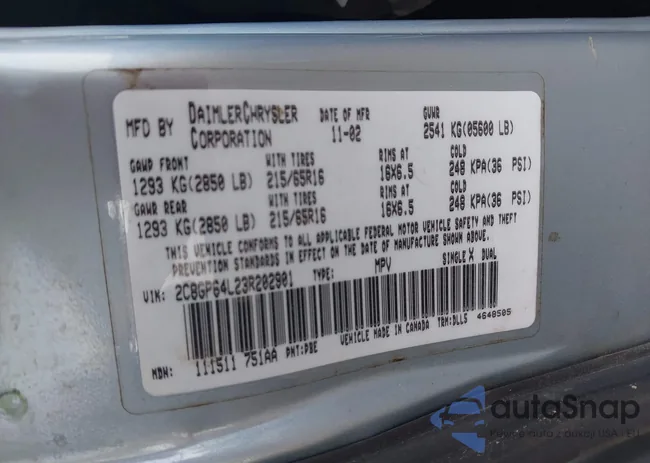 2C8GP64L23R202901: 42078656