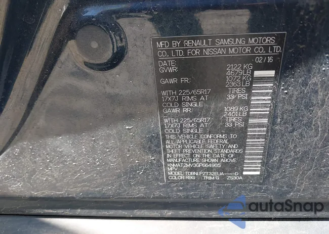 KNMAT2MV3GP664985: 42079692