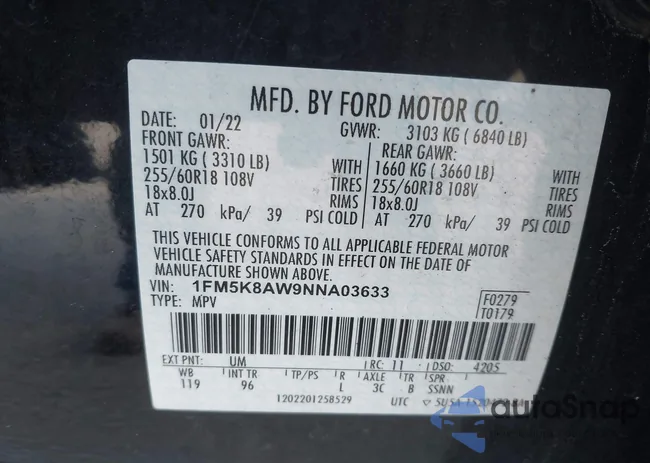 1FM5K8AW9NNA03633: 42079862