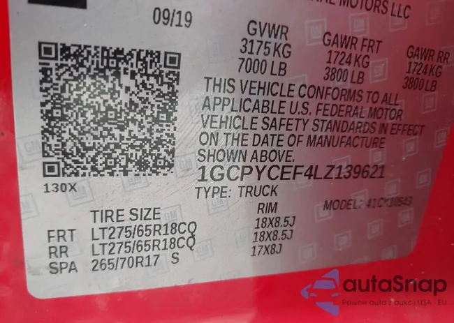 1GCPYCEF4LZ139621: 42080195