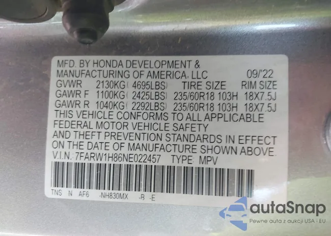 7FARW1H86NE022457: 42080277