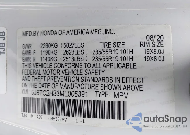 5J8TC2H33ML005391: 42081750