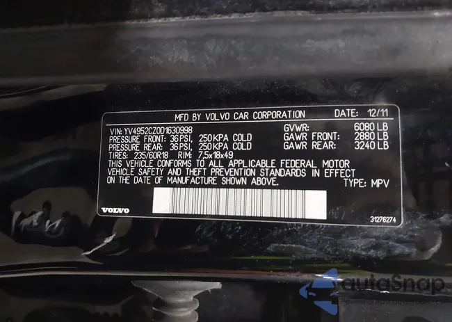 YV4952CZ0D1630998: 42081859