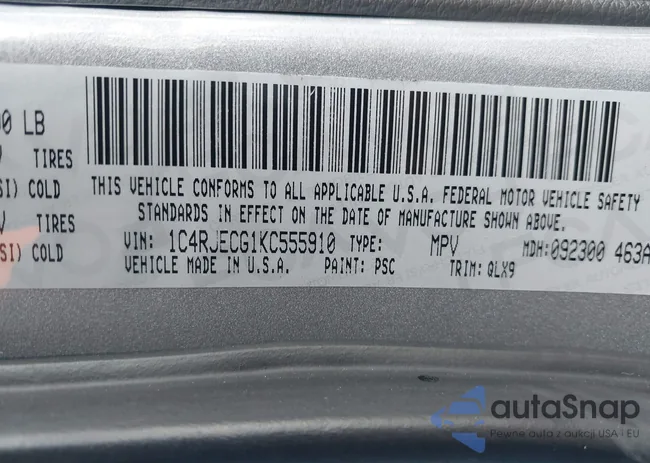 1C4RJECG1KC555910: 42082127