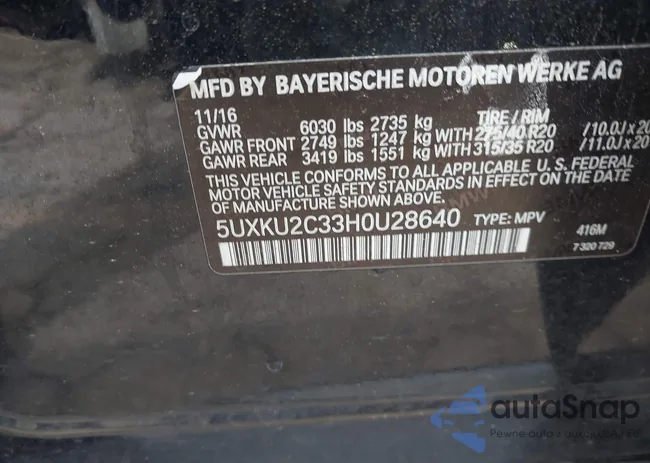 5UXKU2C33H0U28640: 42081609