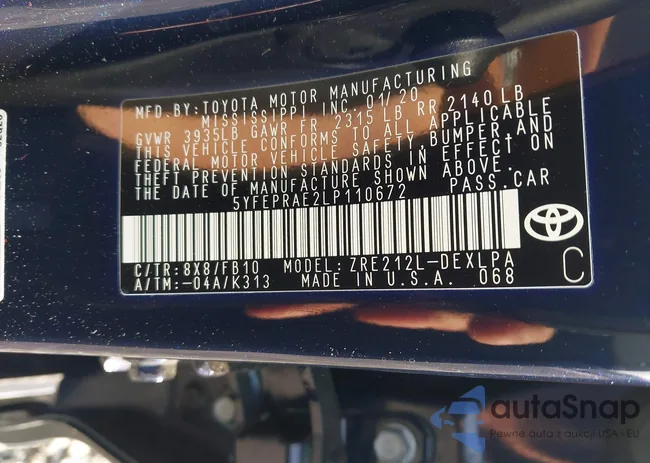 5YFEPRAE2LP110672: 42082868