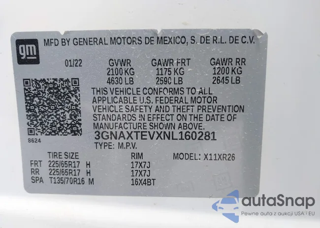 3GNAXTEVXNL160281: 42083984