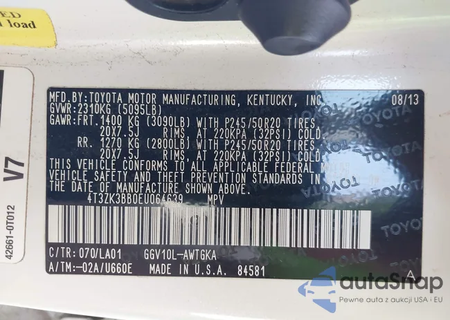 4T3ZK3BB0EU064639: 42084025