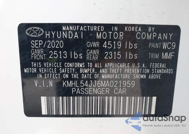 KMHL54JJ6MA021959: 42085209