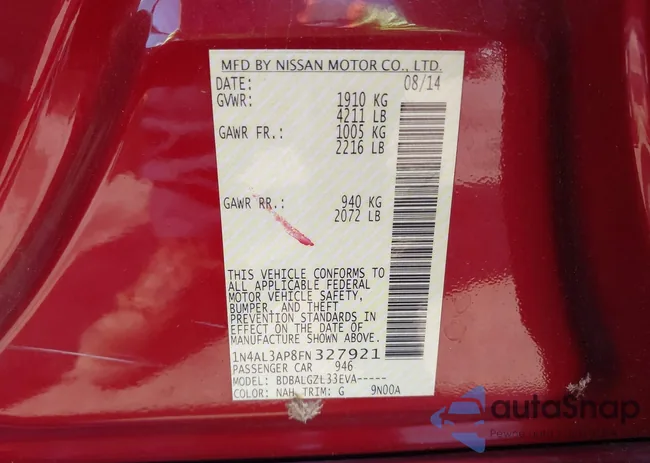 1N4AL3AP8FN327921: 42084456