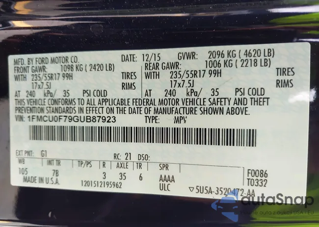 1FMCU0F79GUB87923: 42084471