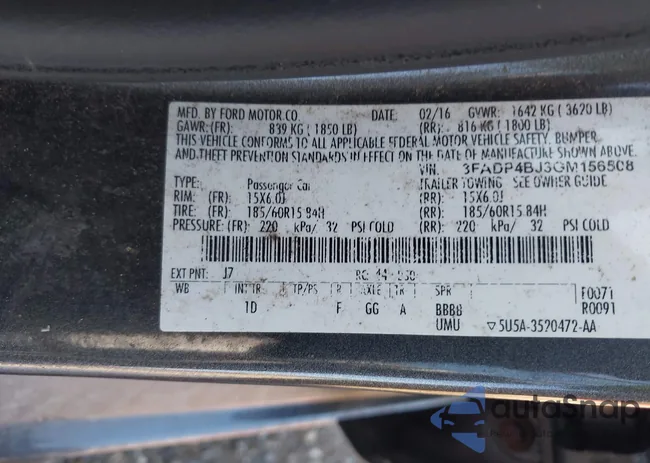 3FADP4BJ3GM156508: 42084624