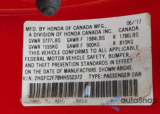 2HGFC2F78HH552372: 42085784