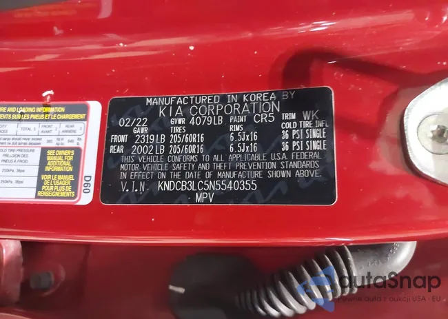 KNDCB3LC5N5540355: 42086017