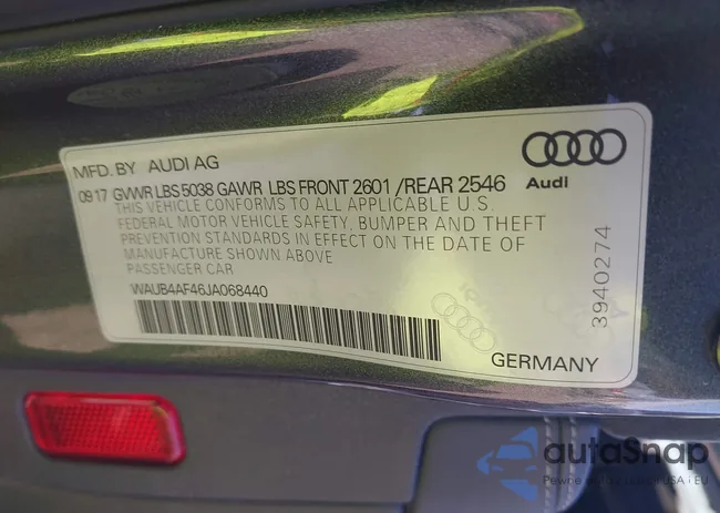 WAUB4AF46JA068440: 42085253