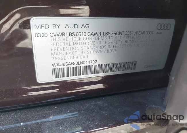 WAU8SAF80LN014792: 42086675