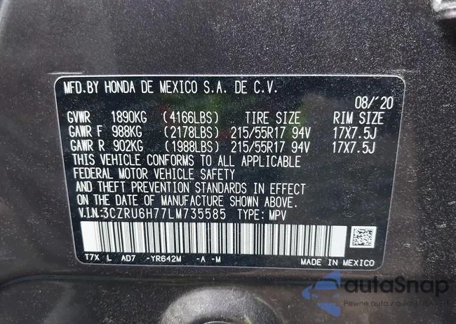 3CZRU6H77LM735585: 42086900