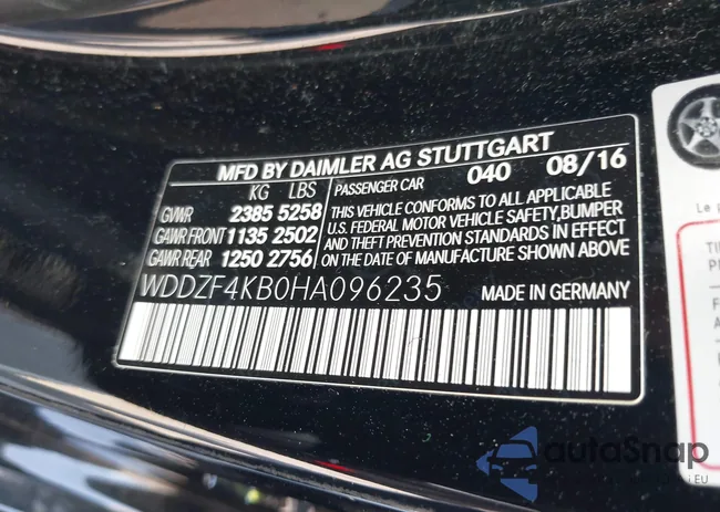 WDDZF4KB0HA096235: 42086461