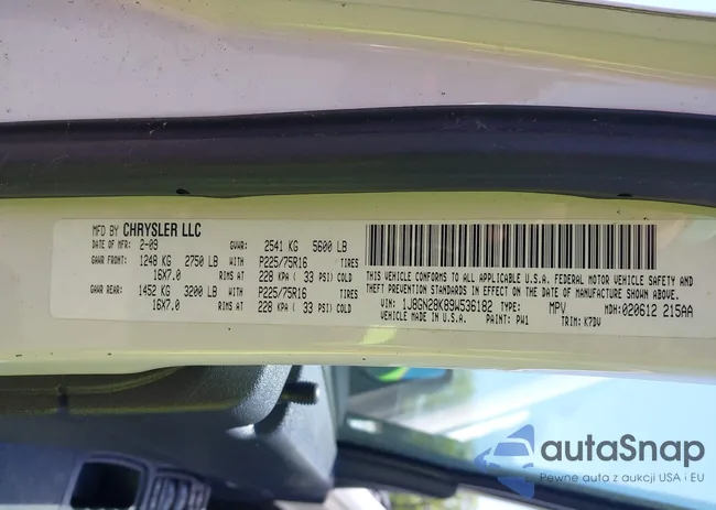 1J8GN28K89W536182: 42086597