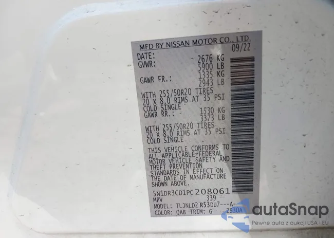 5N1DR3CD1PC208061: 42087660