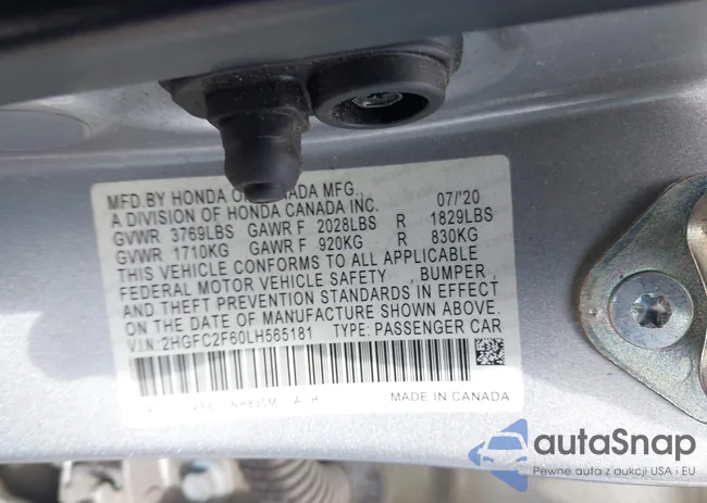 2HGFC2F60LH565181: 42088055