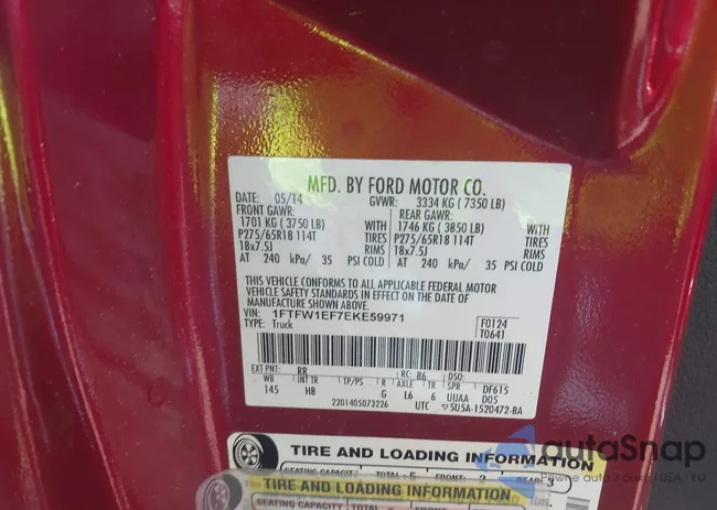 1FTFW1EF7EKE59971: 42087617