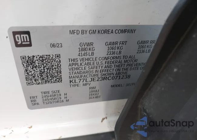 KL77LJE23RC071238: 42088858