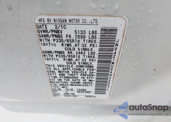 JN8AZ1MU9AW009571: 42088363