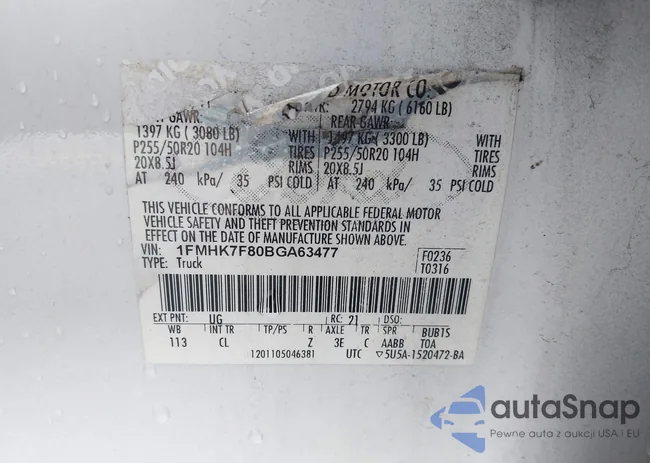 1FMHK7F80BGA63477: 42088574