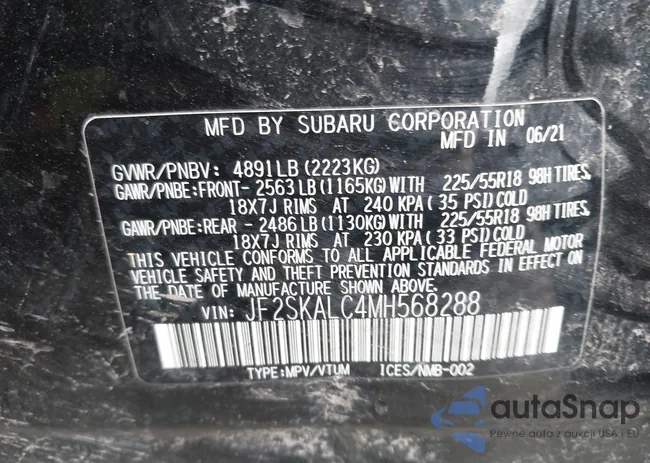 JF2SKALC4MH568288: 42091702