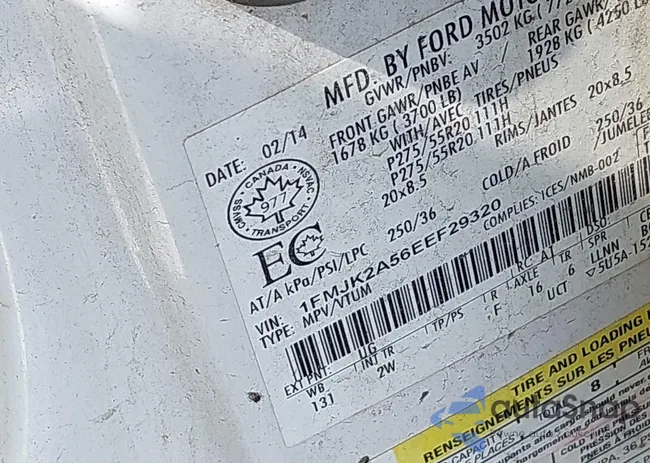 1FMJK2A56EEF29320: 42091727