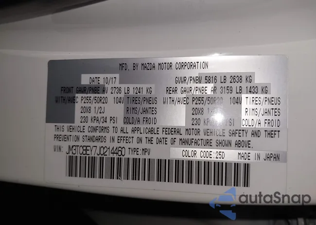 JM3TCBEY7J0214460: 42091868