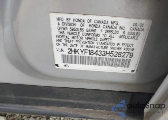 2HKYF18433H528279: 42091938