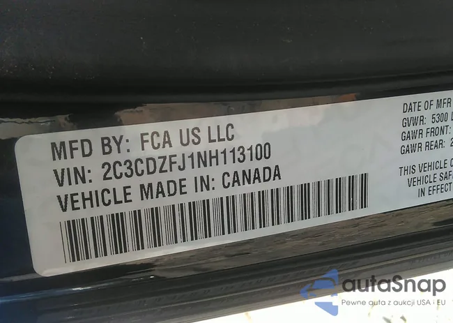 2C3CDZFJ1NH113100: 42092063