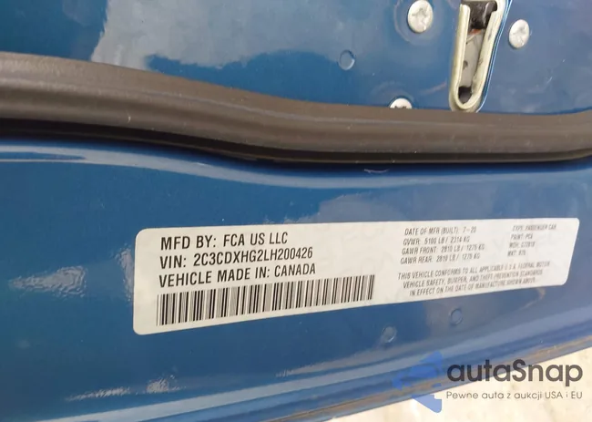 2C3CDXHG2LH200426: 42092223