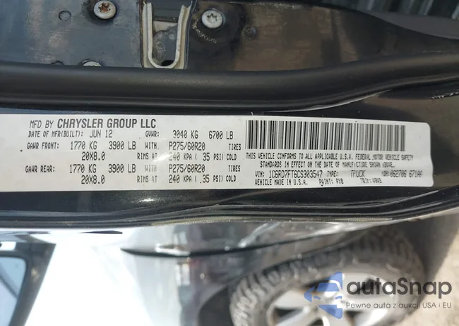 1C6RD7FT6CS303547: 42091383