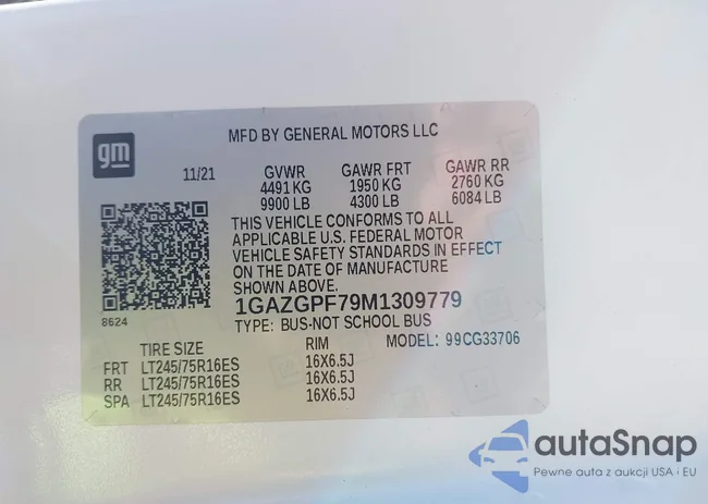 1GAZGPF79M1309779: 42091482