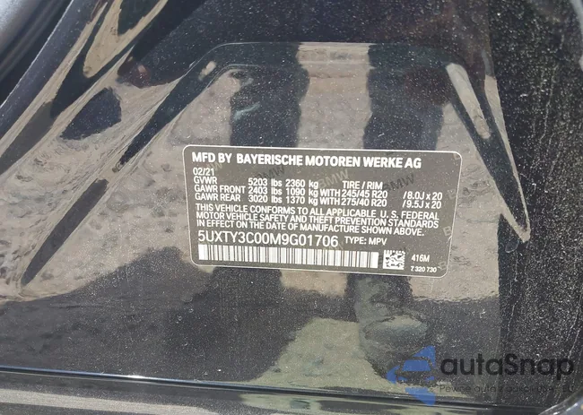 5UXTY3C00M9G01706: 42091620