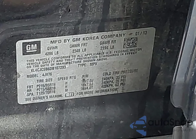 KL4CJCSB6DB107293: 42093029