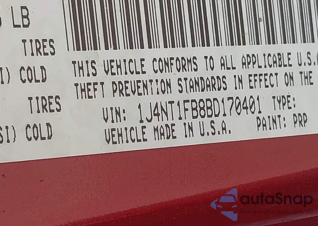 1J4NT1FB8BD170401: 42094953