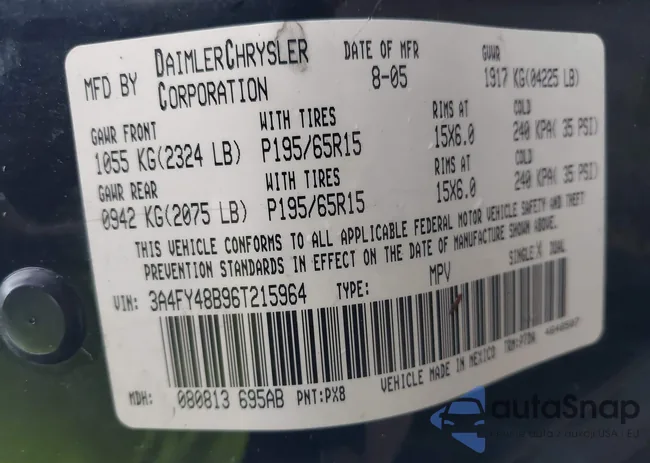 3A4FY48B96T215964: 42094963