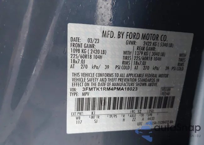 3FMTK1RM4PMA18023: 42095837